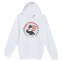 Happy Veterans Day Eagle Premium Pullover Hoodie