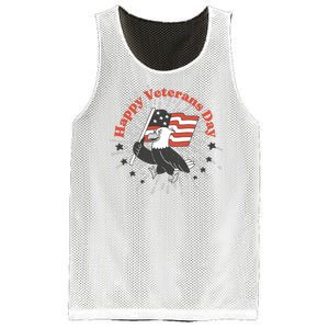 Happy Veterans Day Eagle Mesh Reversible Basketball Jersey Tank