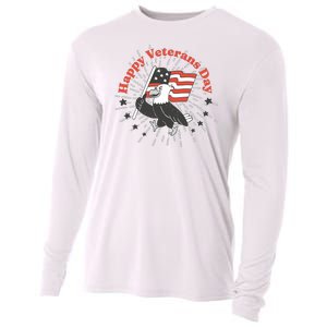 Happy Veterans Day Eagle Cooling Performance Long Sleeve Crew