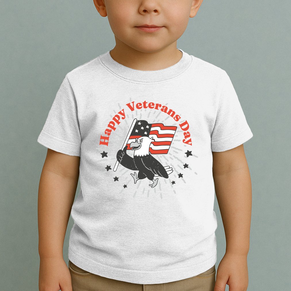 Happy Veterans Day Eagle Toddler T-Shirt
