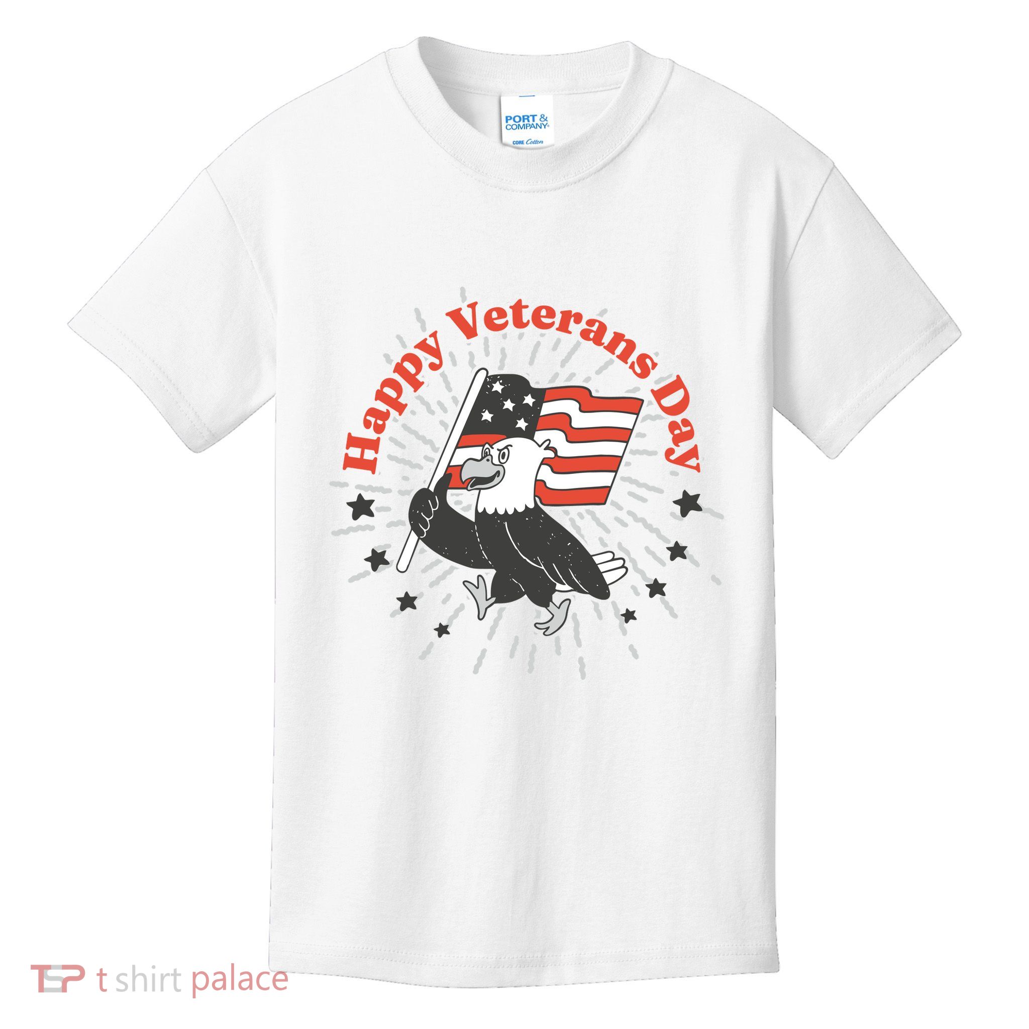 Happy Veterans Day Eagle Kids T-Shirt