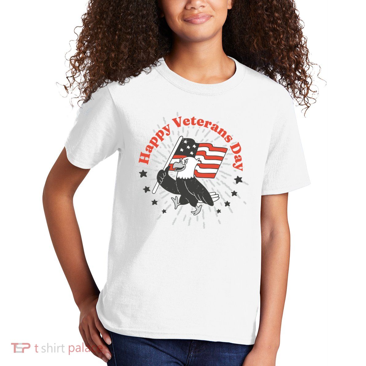 Happy Veterans Day Eagle Kids T-Shirt