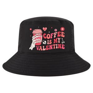 Happy Valentines Day Coffee Is My Valentines Groovy Skull Funny Gift Cool Comfort Performance Bucket Hat