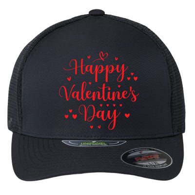 Happy Valentine's Day Love Heart Gift Flexfit Unipanel Trucker Cap