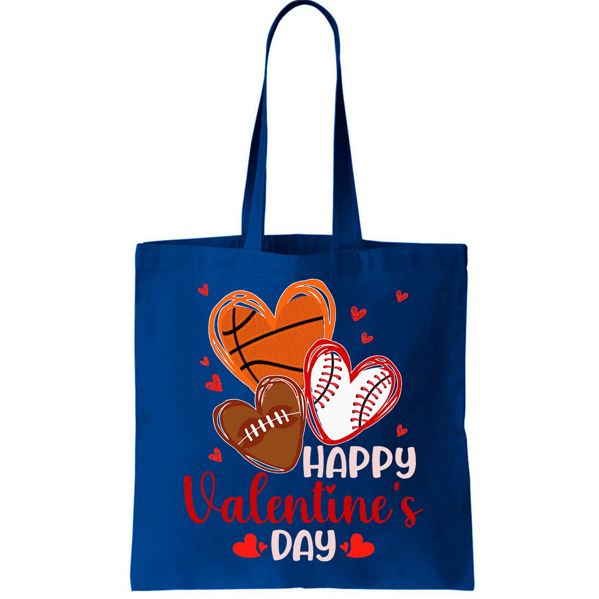 Happy Valentines Day Basketball Baseball Football  Bag