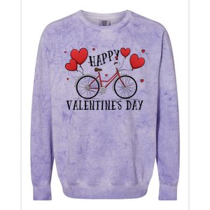 Happy Valentine`s Day Cool Gift Colorblast Crewneck Sweatshirt