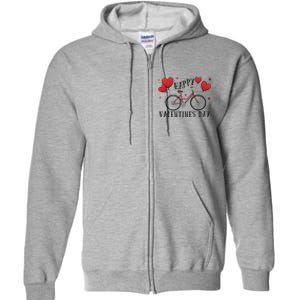 Happy Valentine`s Day Cool Gift Full Zip Hoodie