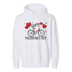 Happy Valentine`s Day Cool Gift Garment-Dyed Fleece Hoodie