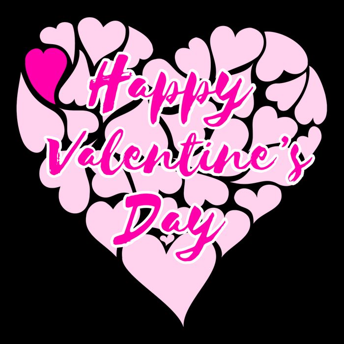 Happy Valentine's Day Heart Shape Logo Cooling Performance Crew T-Shirt