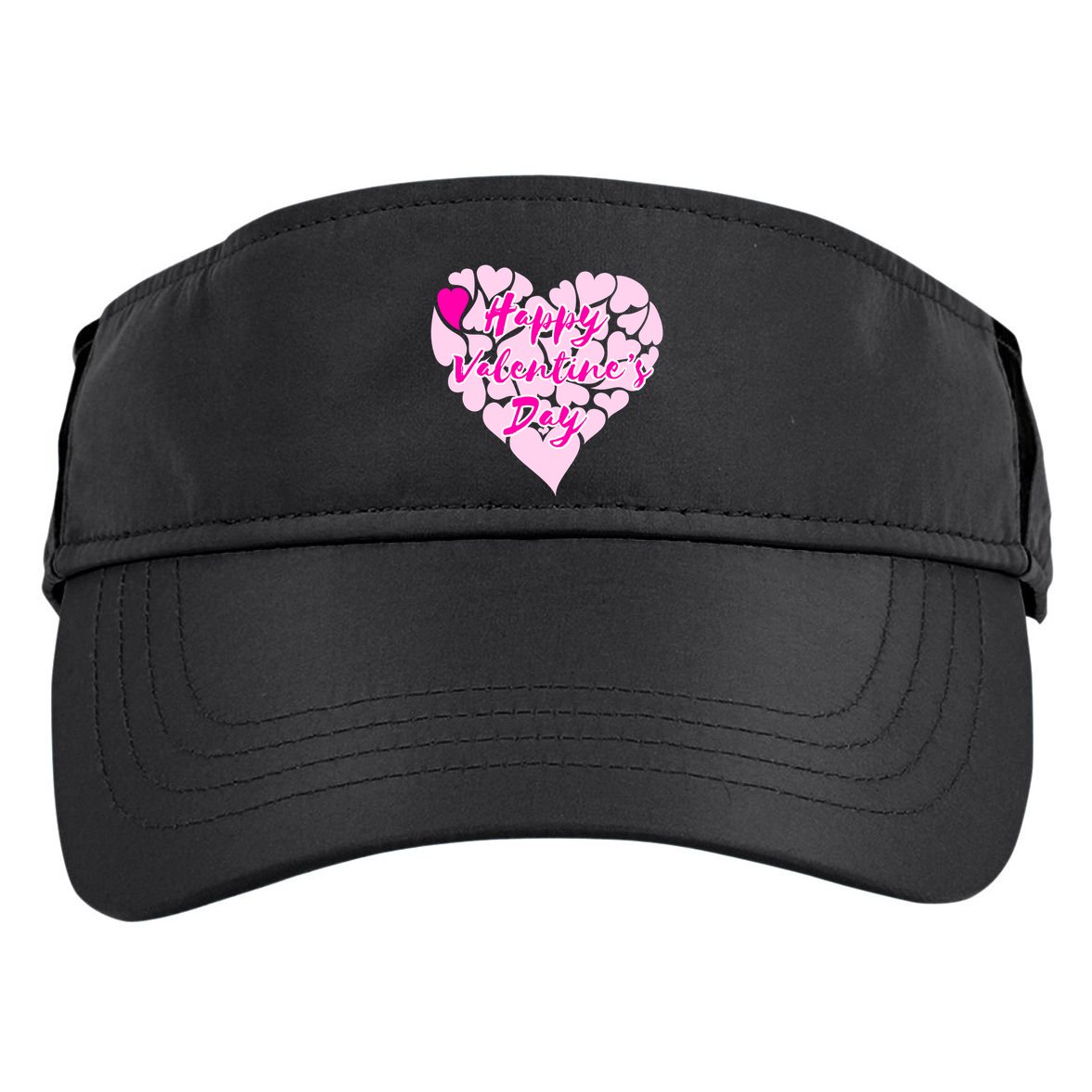 Happy Valentine's Day Heart Shape Logo Adult Drive Performance Visor