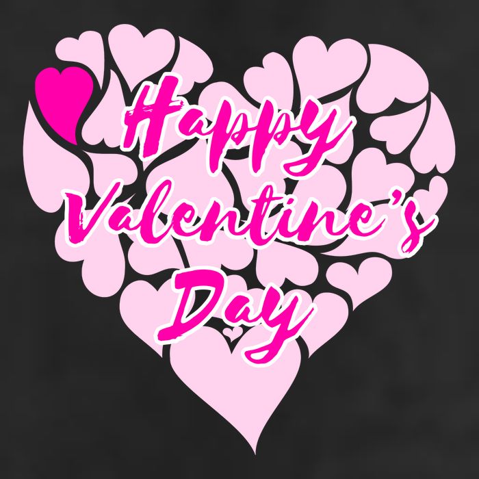 Happy Valentine's Day Heart Shape Logo Adult Drive Performance Visor