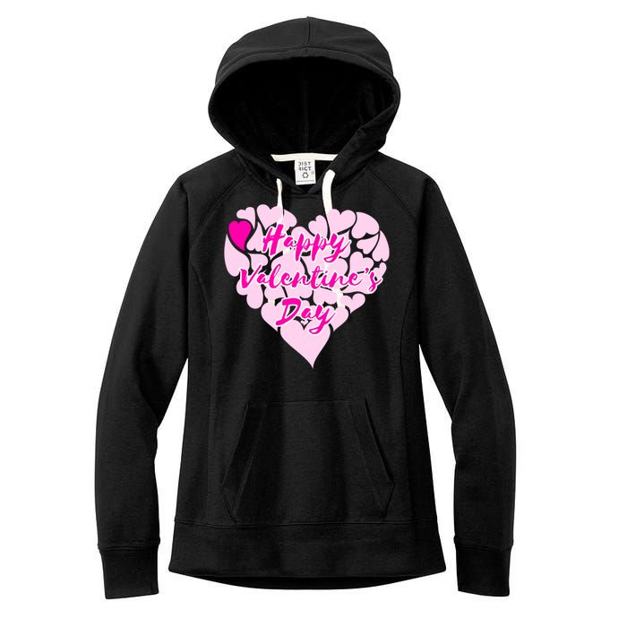 Happy Valentine's Day Heart Shape Logo Women's Fleece Hoodie