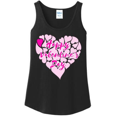 Happy Valentine's Day Heart Shape Logo Ladies Essential Tank