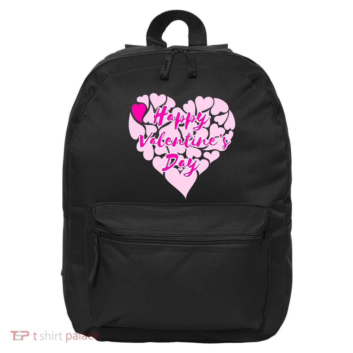 Happy Valentine's Day Heart Shape Logo 16 in Basic Backpack