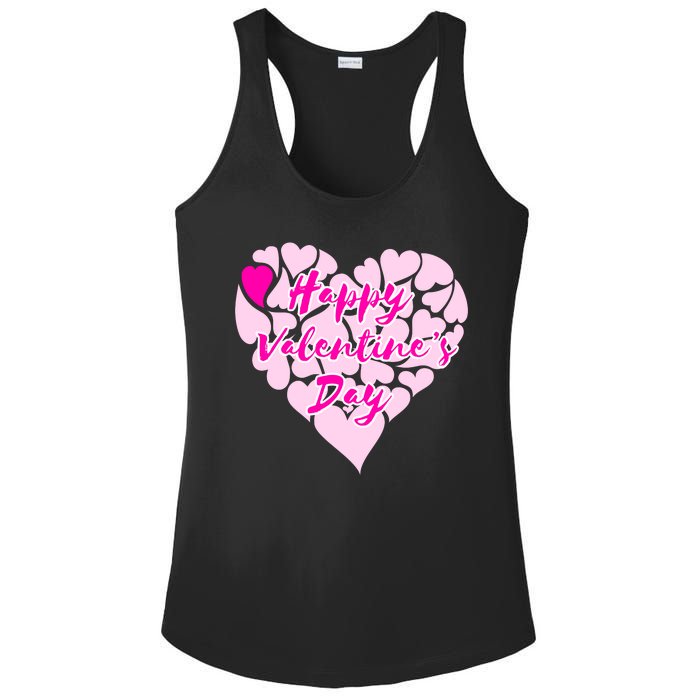 Happy Valentine's Day Heart Shape Logo Ladies PosiCharge Competitor Racerback Tank