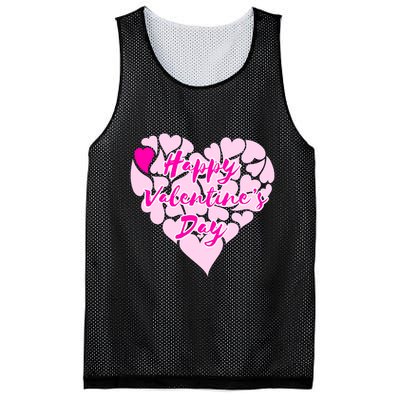 Happy Valentine's Day Heart Shape Logo Mesh Reversible Basketball Jersey Tank