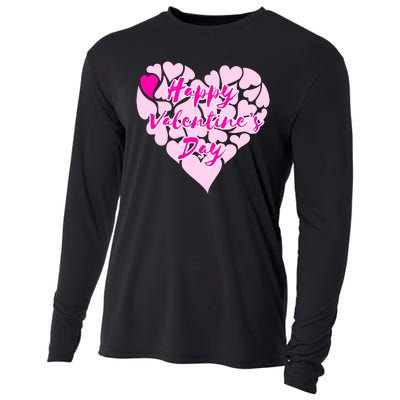 Happy Valentine's Day Heart Shape Logo Cooling Performance Long Sleeve Crew