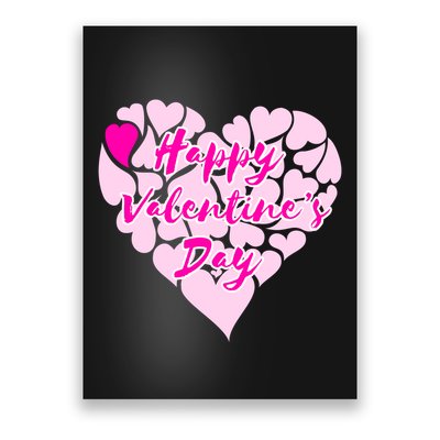 Happy Valentine's Day Heart Shape Logo Poster