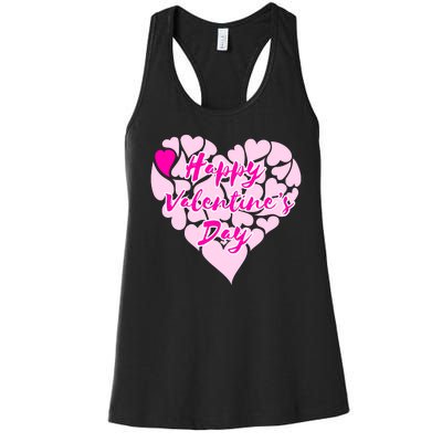 Happy Valentine's Day Heart Shape Logo Women's Racerback Tank