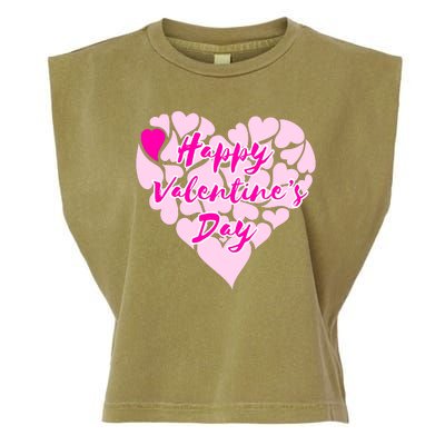 Happy Valentine's Day Heart Shape Logo Garment-Dyed Women's Muscle Tee