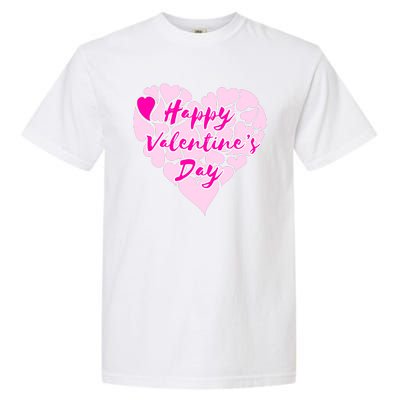 Happy Valentine's Day Heart Shape Logo Garment-Dyed Heavyweight T-Shirt