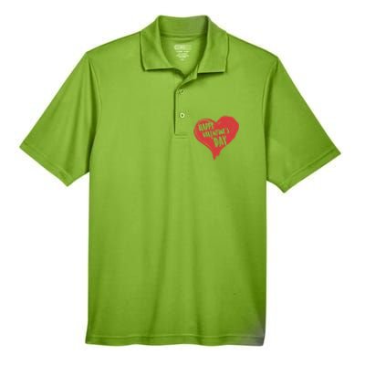 Happy Valentine’s Day! Cute Love Heart Classic Gift Men's Origin Performance Pique Polo