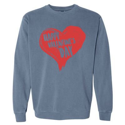 Happy Valentine’s Day! Cute Love Heart Classic Gift Garment-Dyed Sweatshirt