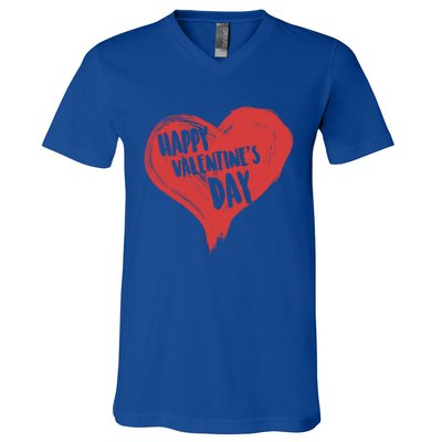 Happy Valentine’s Day! Cute Love Heart Classic Gift V-Neck T-Shirt