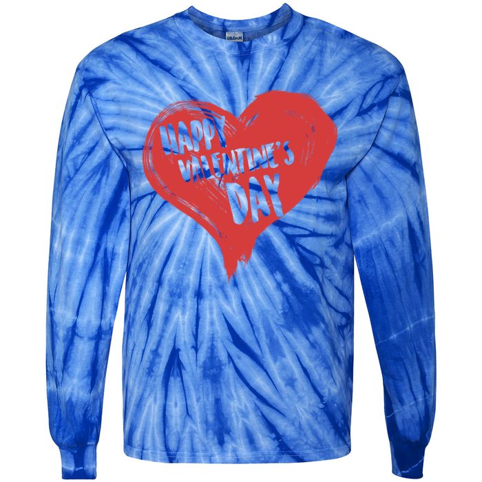 Happy Valentine’s Day! Cute Love Heart Classic Gift Tie-Dye Long Sleeve Shirt