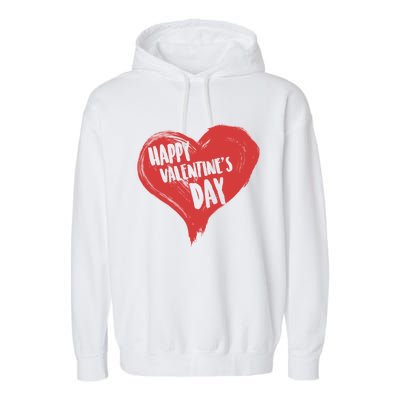 Happy Valentine’s Day! Cute Love Heart Classic Gift Garment-Dyed Fleece Hoodie