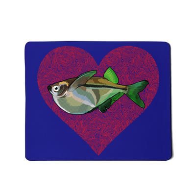 Hatchetfish Valentines Day Fish Love Fingerprint Gift Mousepad