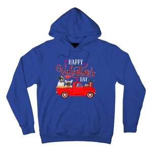 Happy Valentine's Day Funny Plaid Red Truck French Bulldog Funny Gift Hoodie