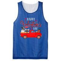 Happy Valentine's Day Funny Plaid Red Truck French Bulldog Funny Gift Mesh Reversible Basketball Jersey Tank