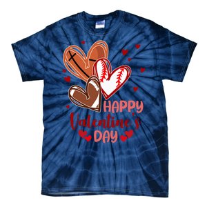 Happy Valentines Day Sports Lover Heart Gift Tie-Dye T-Shirt