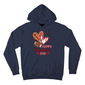 Happy Valentines Day Sports Lover Heart Gift Tall Hoodie