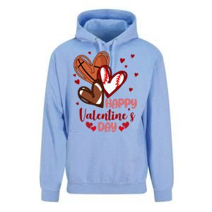 Happy Valentines Day Sports Lover Heart Gift Unisex Surf Hoodie