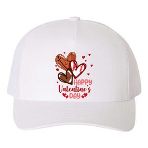 Happy Valentines Day Sports Lover Heart Gift Yupoong Adult 5-Panel Trucker Hat