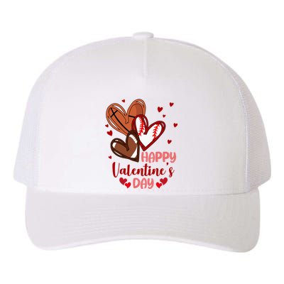 Happy Valentines Day Sports Lover Heart Gift Yupoong Adult 5-Panel Trucker Hat