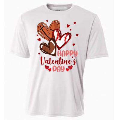 Happy Valentines Day Sports Lover Heart Gift Cooling Performance Crew T-Shirt