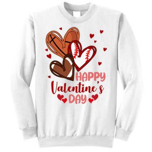 Happy Valentines Day Sports Lover Heart Gift Sweatshirt