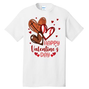 Happy Valentines Day Sports Lover Heart Gift Tall T-Shirt