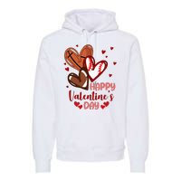 Happy Valentines Day Sports Lover Heart Gift Premium Hoodie