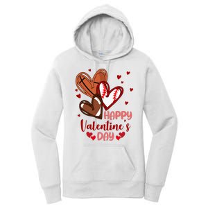 Happy Valentines Day Sports Lover Heart Gift Women's Pullover Hoodie