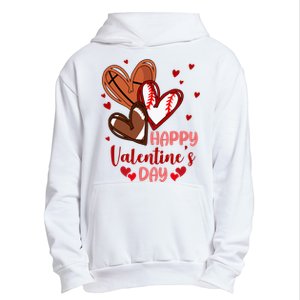 Happy Valentines Day Sports Lover Heart Gift Urban Pullover Hoodie