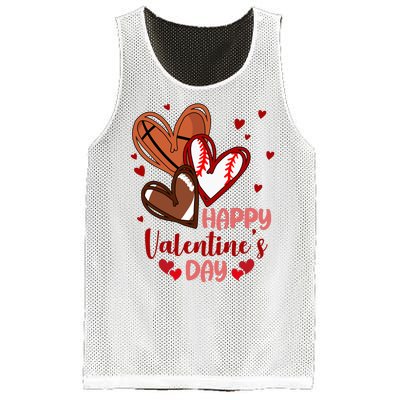 Happy Valentines Day Sports Lover Heart Gift Mesh Reversible Basketball Jersey Tank