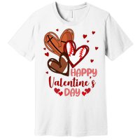 Happy Valentines Day Sports Lover Heart Gift Premium T-Shirt