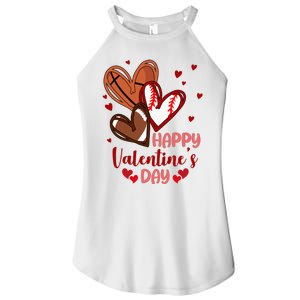 Happy Valentines Day Sports Lover Heart Gift Women's Perfect Tri Rocker Tank