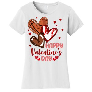 Happy Valentines Day Sports Lover Heart Gift Women's T-Shirt