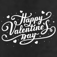 Happy Valentine's Day Simple Logo 7 Panel Mesh Trucker Snapback Hat