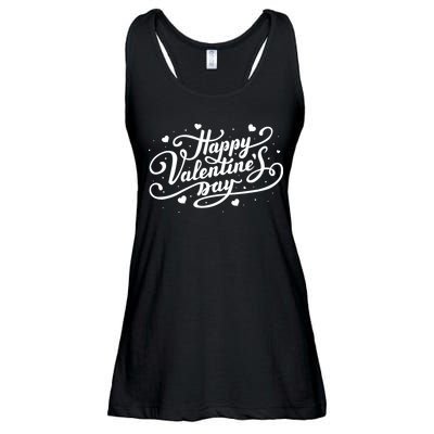 Happy Valentine's Day Simple Logo Ladies Essential Flowy Tank